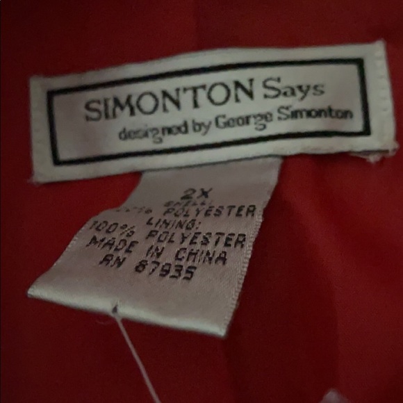 Simonton women red 2X jacket NWT - Picture 5 of 5